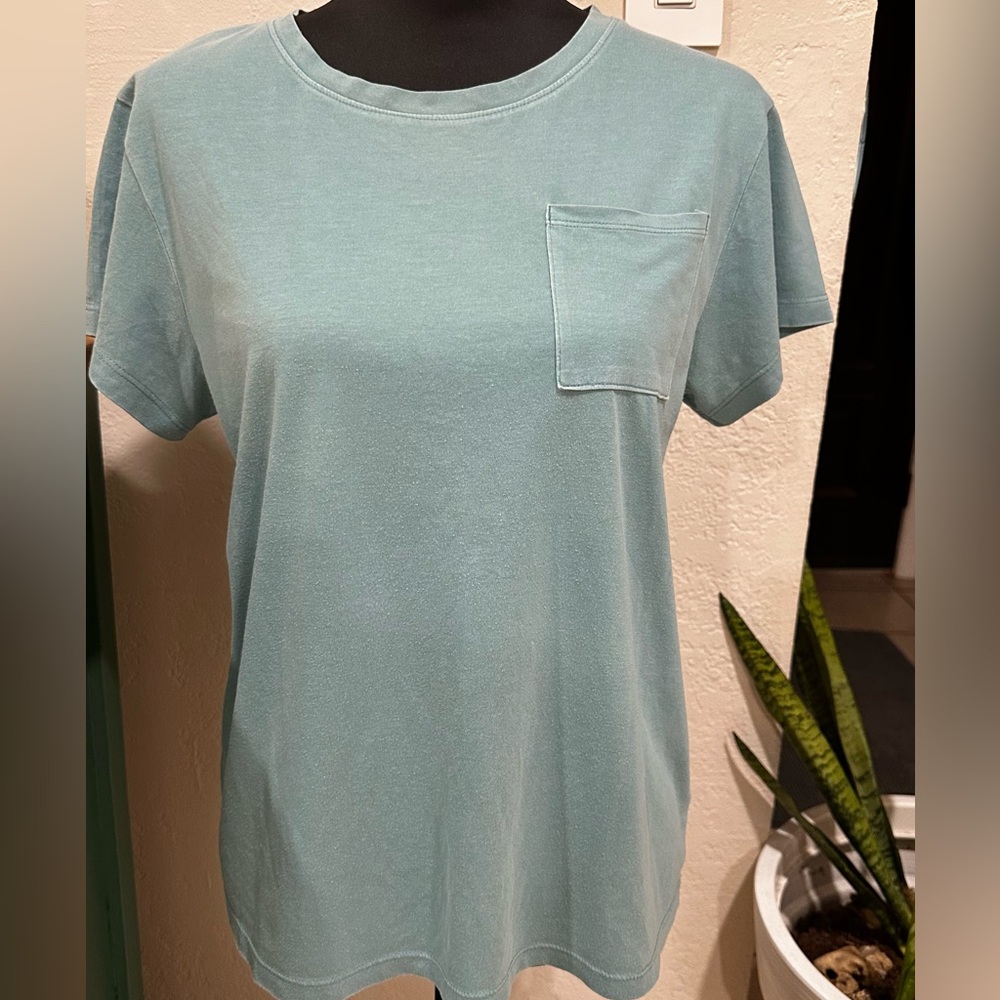 Cat & Jack Girls Vintage Wash Mint Green Short Sleeve Tee